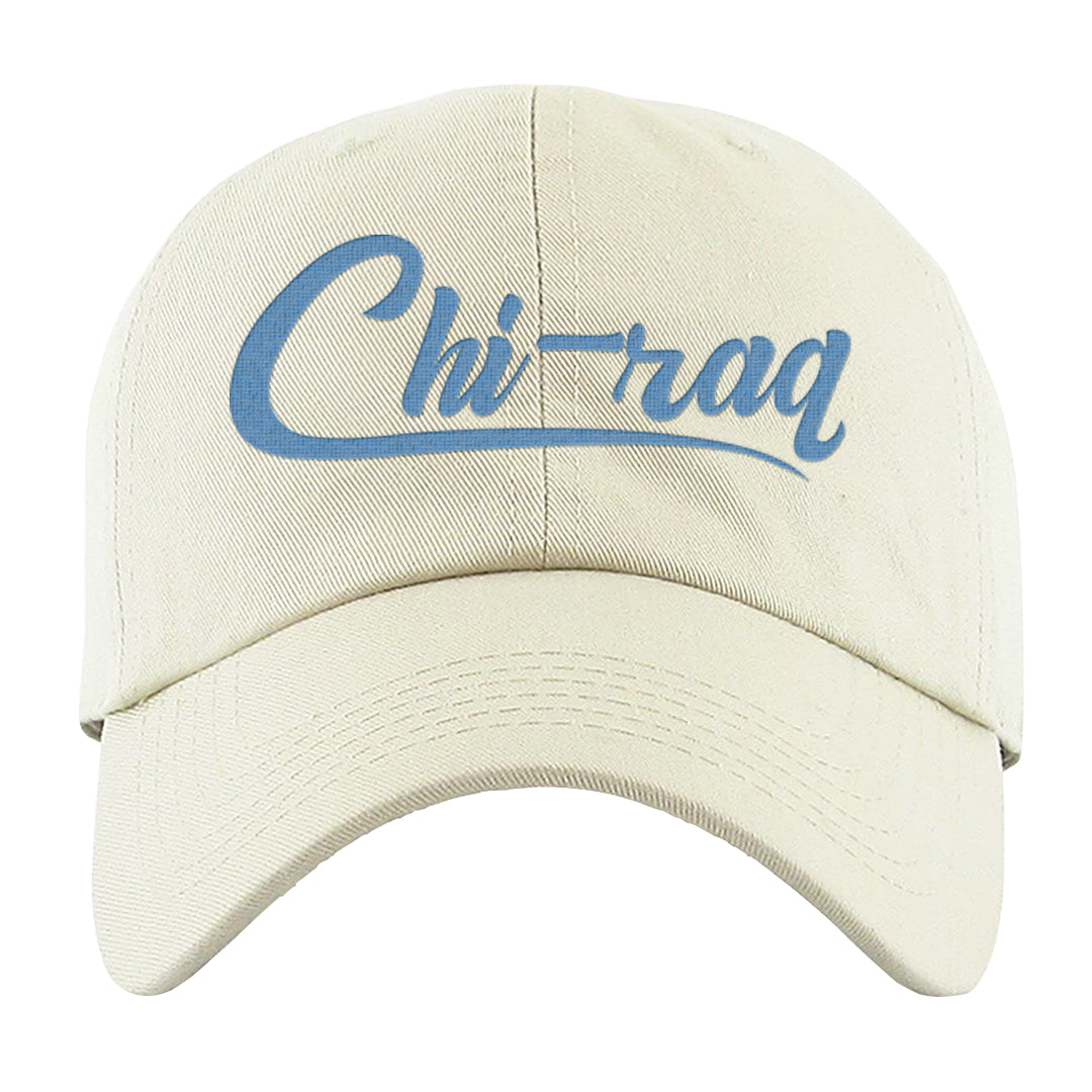 On To The Next Mid Questions Dad Hat | Chiraq, White