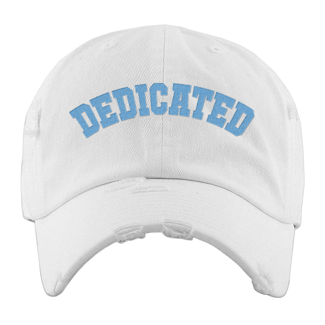 On To The Next Mid Questions Distressed Dad Hat | Dedicated, White