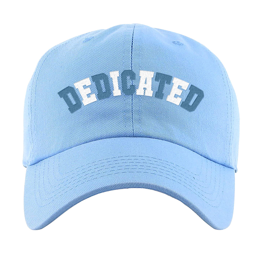On To The Next Mid Questions Dad Hat | Dedicated, Light Blue