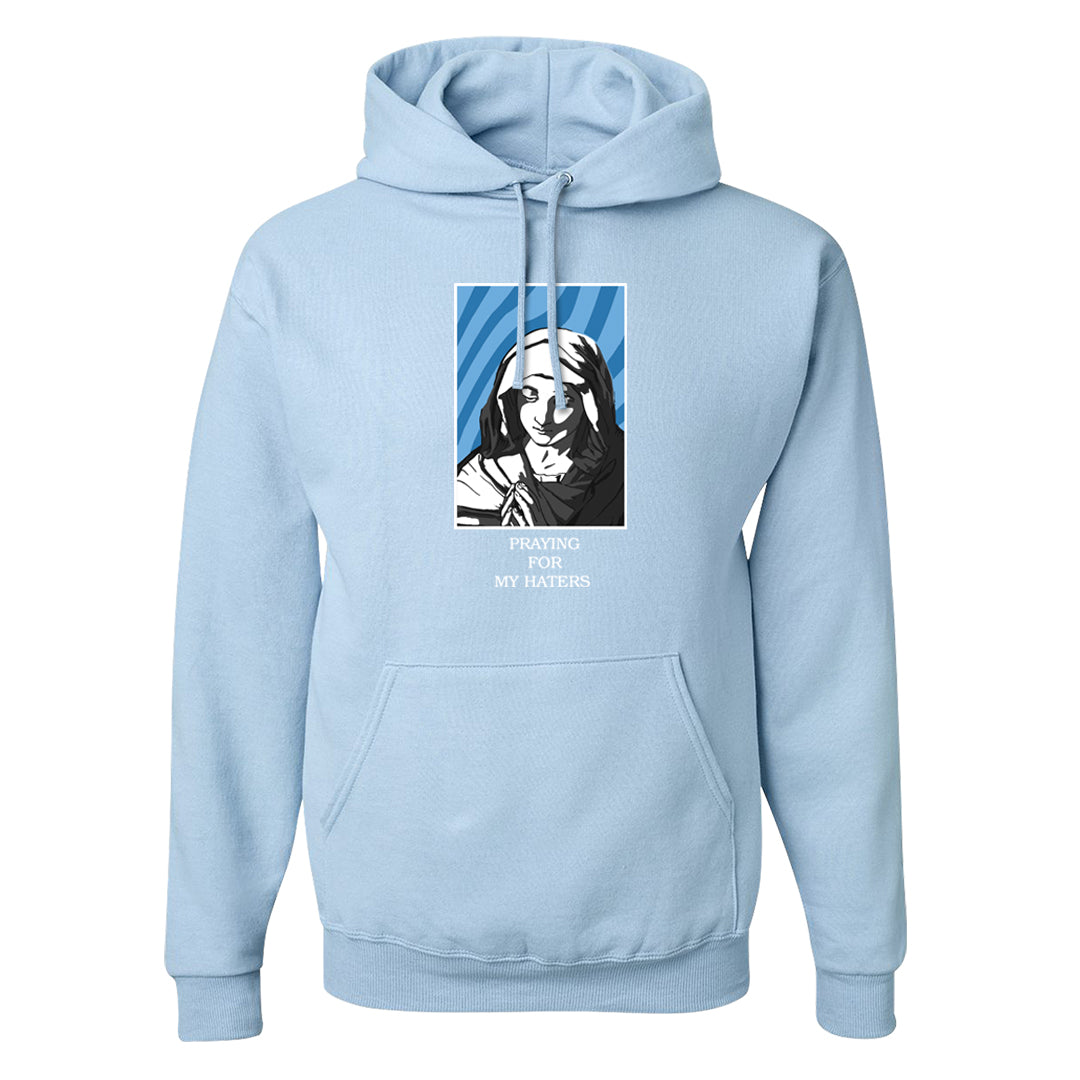 On To The Next Mid Questions Hoodie | God Told Me, Light Blue