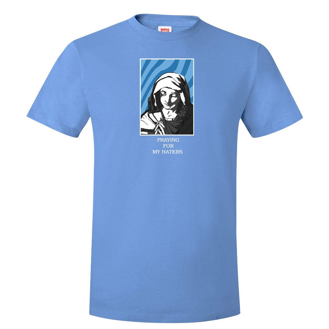 On To The Next Mid Questions T Shirt | God Told Me, Carolina Blue
