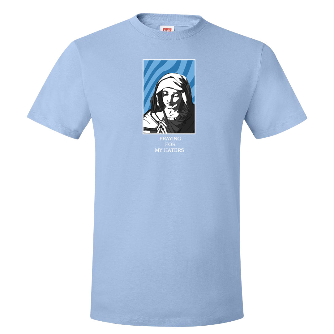 On To The Next Mid Questions T Shirt | God Told Me, Light Blue