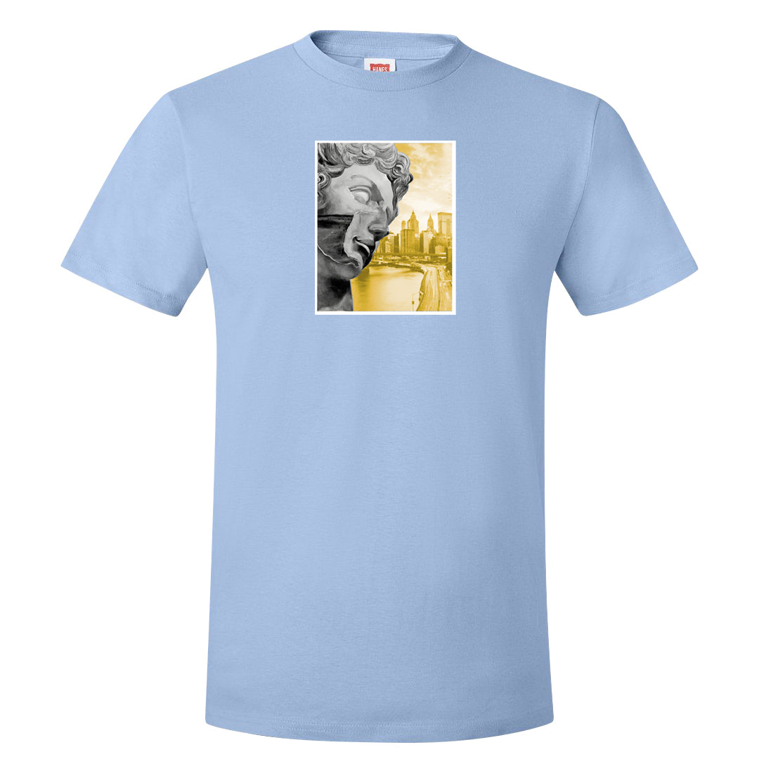 On To The Next Mid Questions T Shirt | Miguel, Light Blue