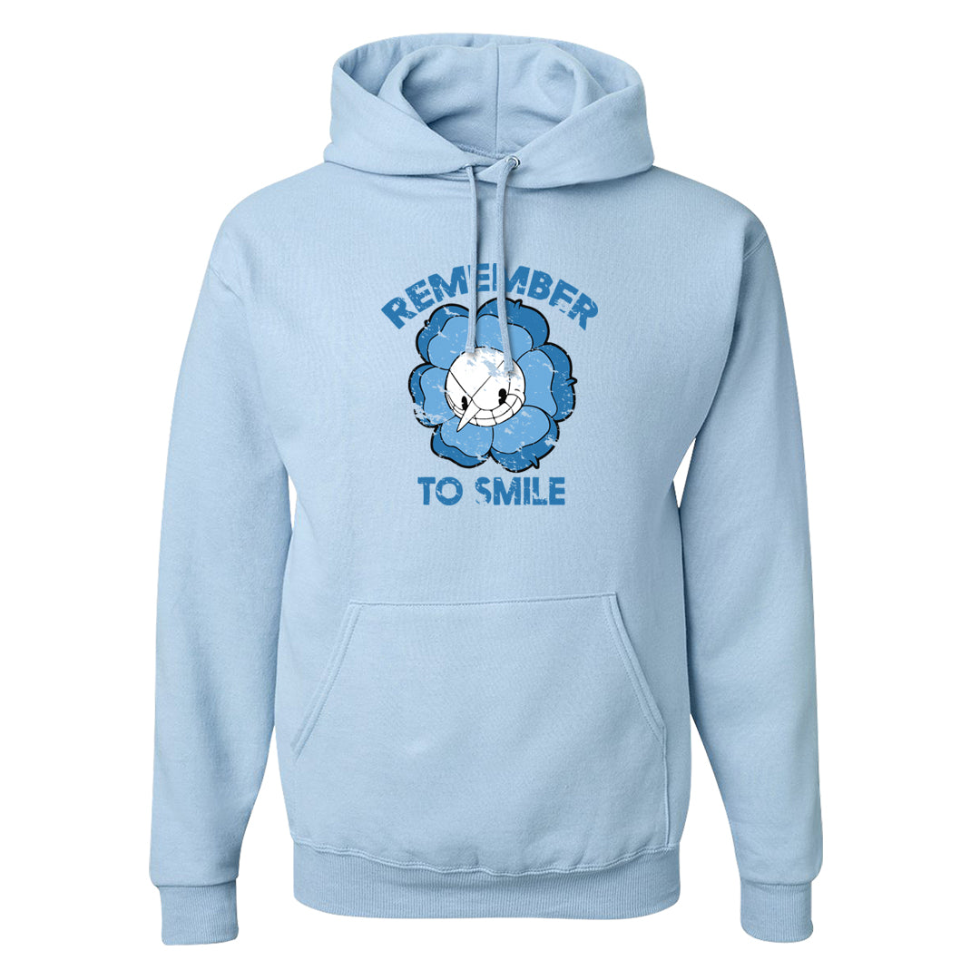 On To The Next Mid Questions Hoodie | Remember To Smile, Light Blue