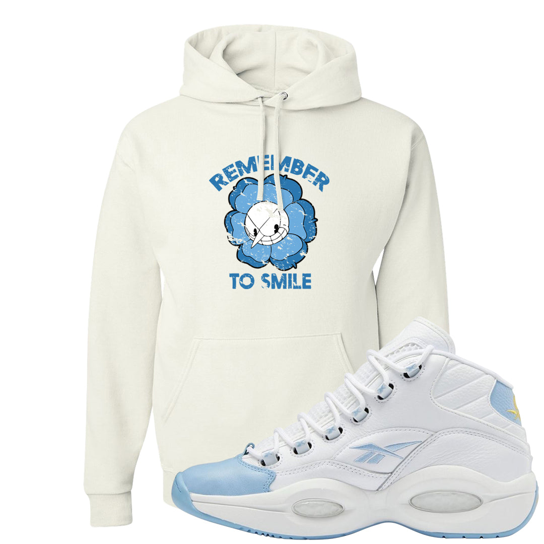 On To The Next Mid Questions Hoodie | Remember To Smile, White