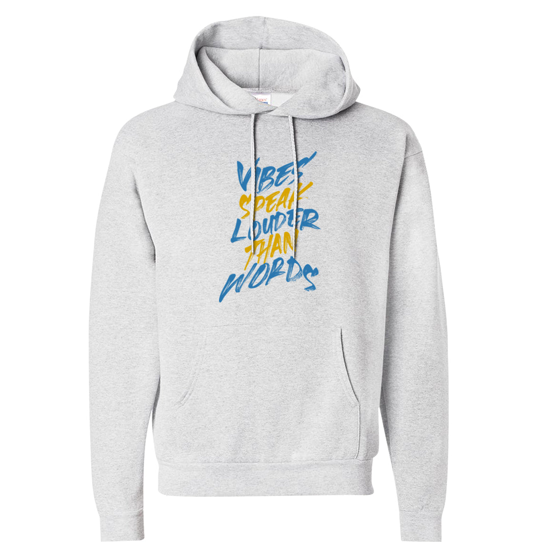 On To The Next Mid Questions Hoodie | Vibes Speak Louder Than Words, Ash
