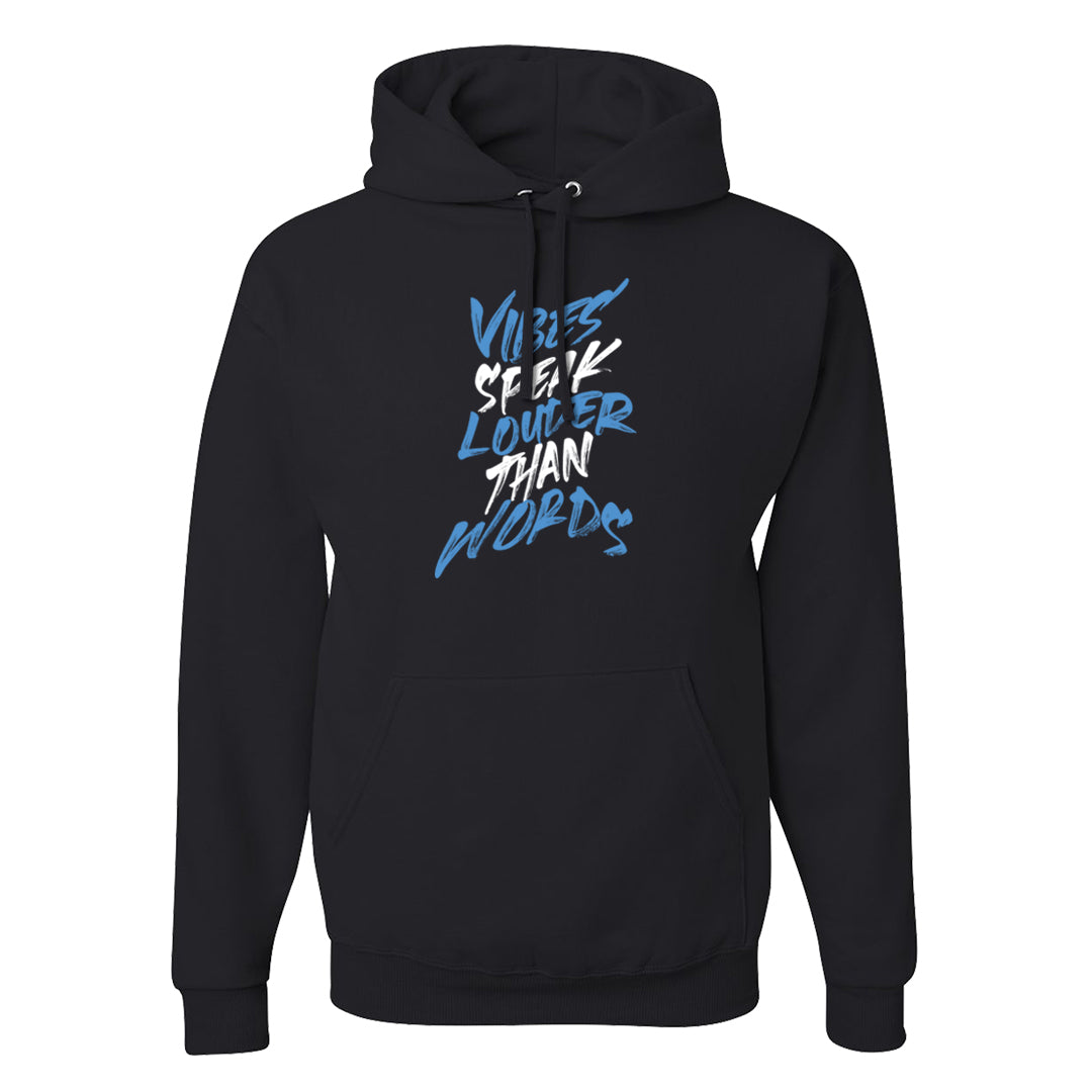 On To The Next Mid Questions Hoodie | Vibes Speak Louder Than Words, Black