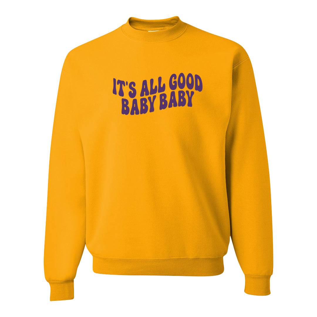 Yellow Toe Mid Questions Crewneck Sweatshirt | All Good Baby, Gold