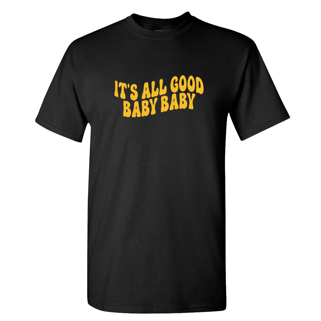 Yellow Toe Mid Questions T Shirt | All Good Baby, Black