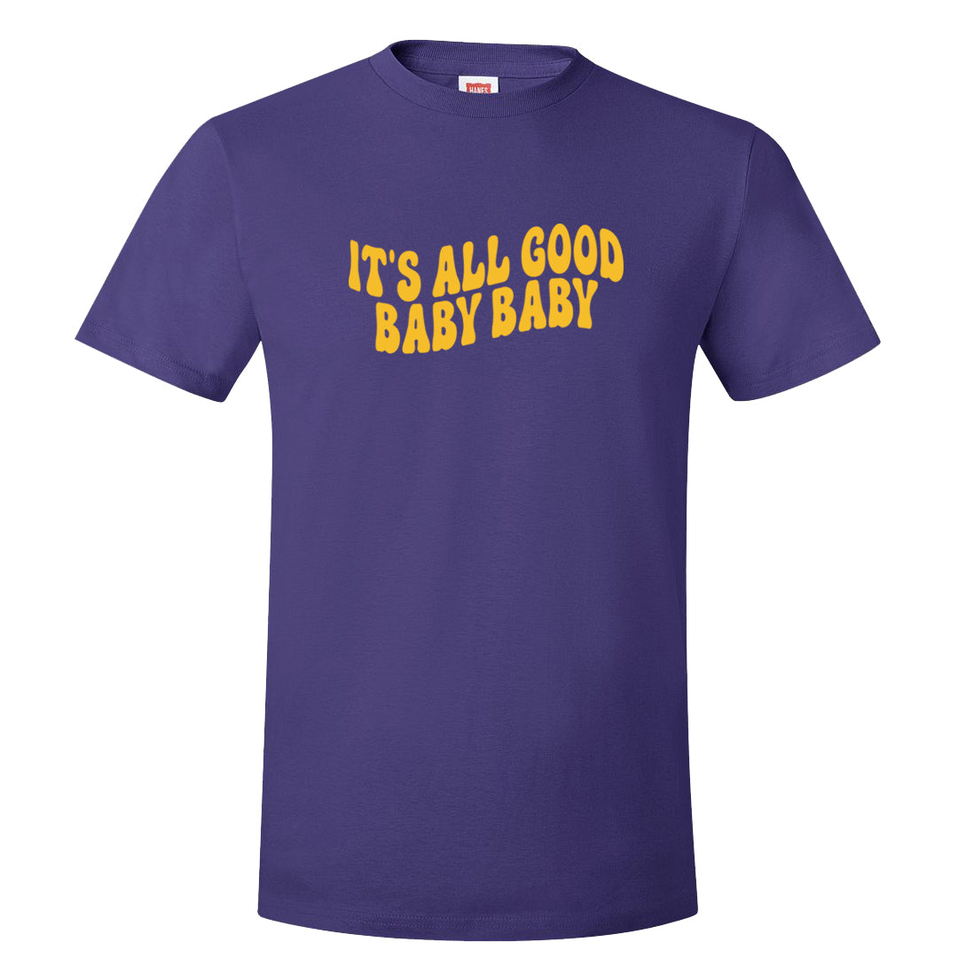 Yellow Toe Mid Questions T Shirt | All Good Baby, Purple