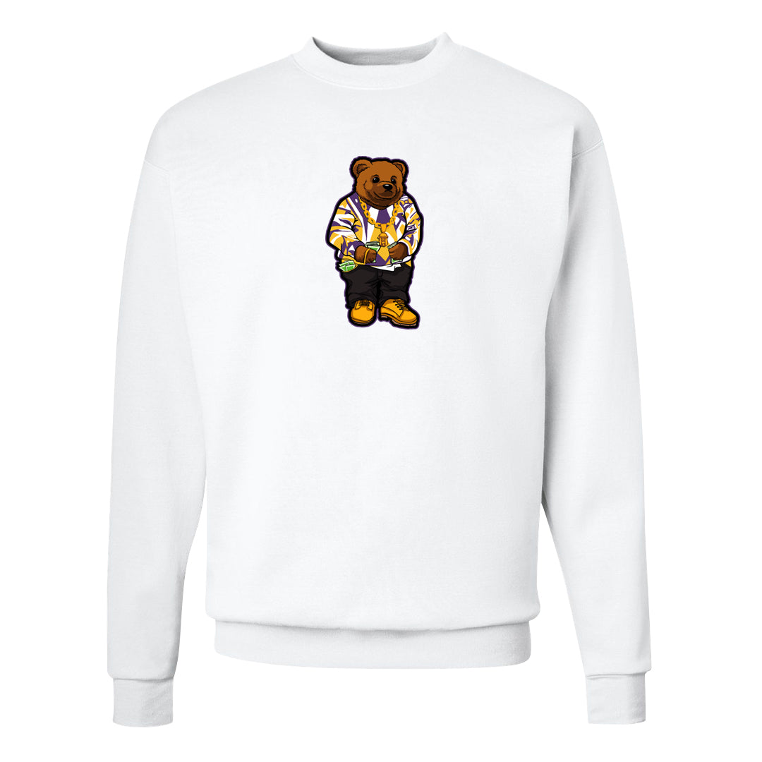 Yellow Toe Mid Questions Crewneck Sweatshirt | Sweater Bear, White