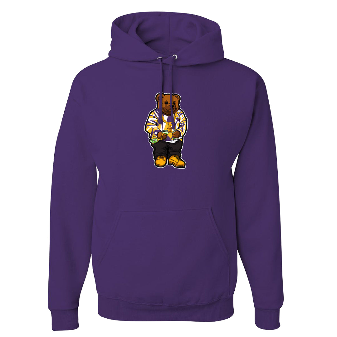Yellow Toe Mid Questions Hoodie | Sweater Bear, Dark Purple
