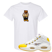Yellow Toe Mid Questions T Shirt | Sweater Bear, White