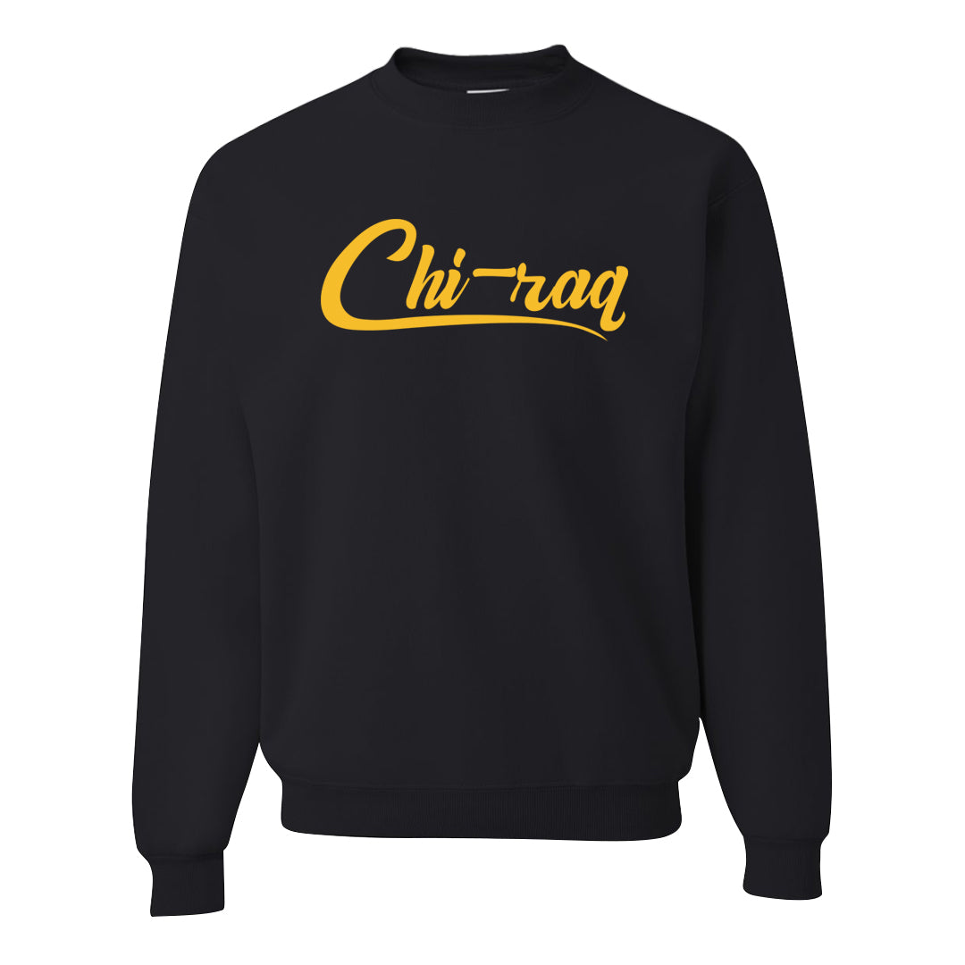 Yellow Toe Mid Questions Crewneck Sweatshirt | Chiraq, Black