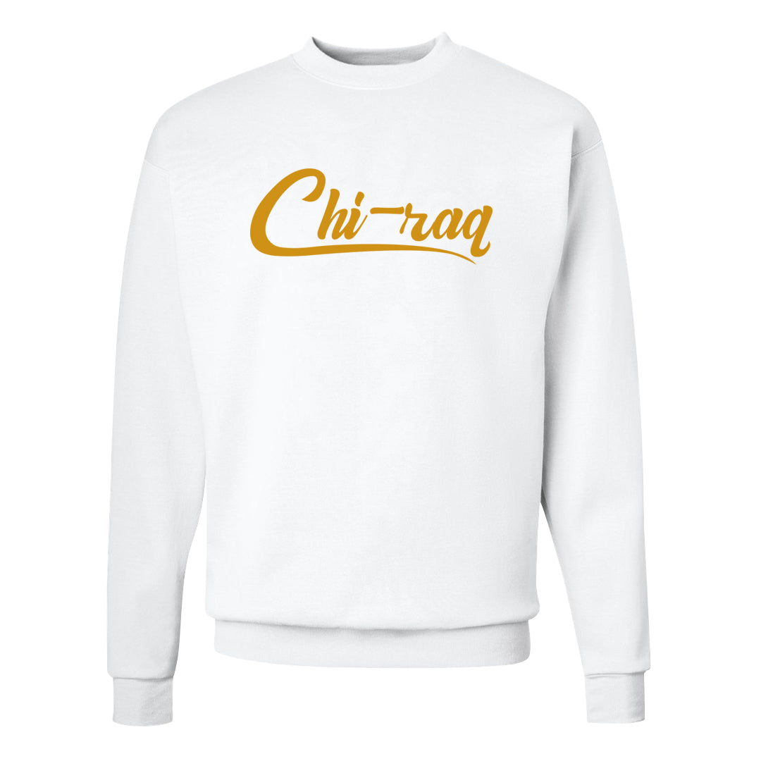 Yellow Toe Mid Questions Crewneck Sweatshirt | Chiraq, White