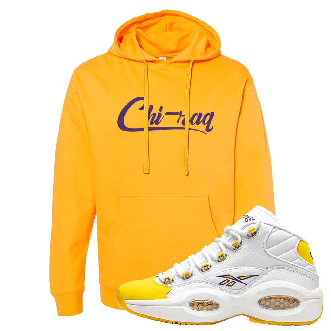 Yellow Toe Mid Questions Hoodie | Chiraq, Gold