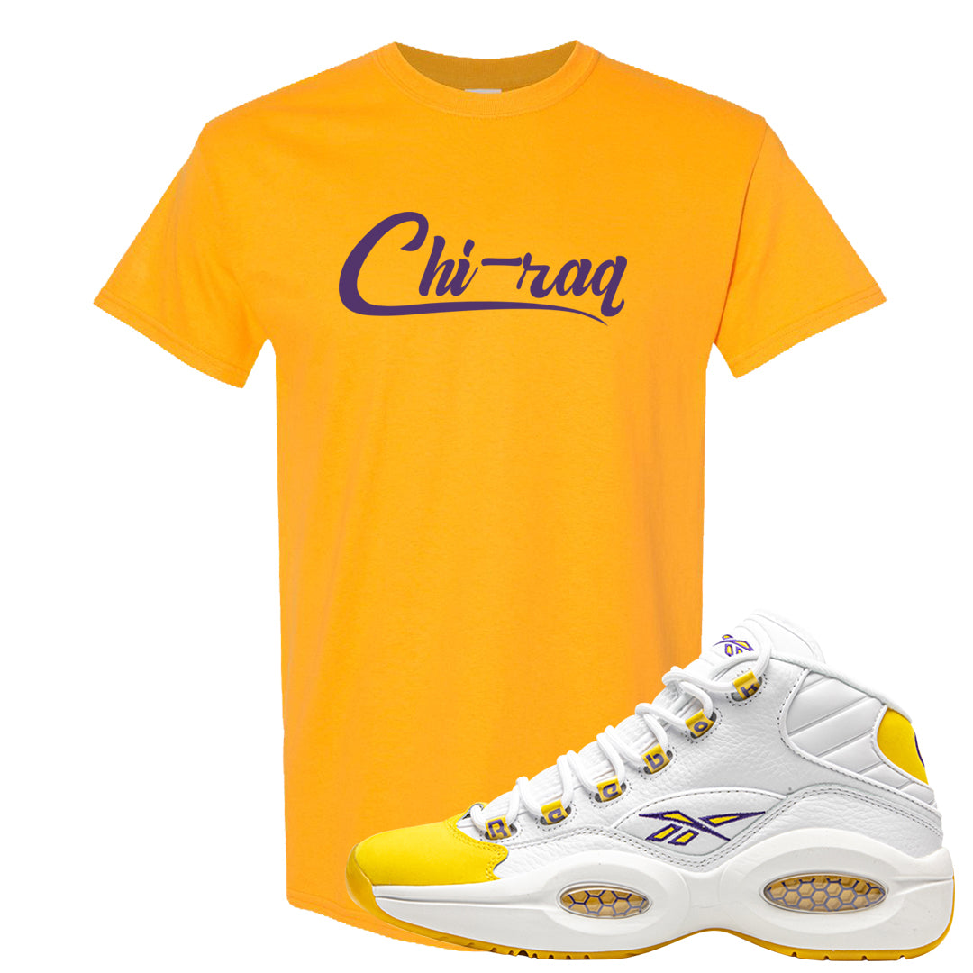 Yellow Toe Mid Questions T Shirt | Chiraq, Gold