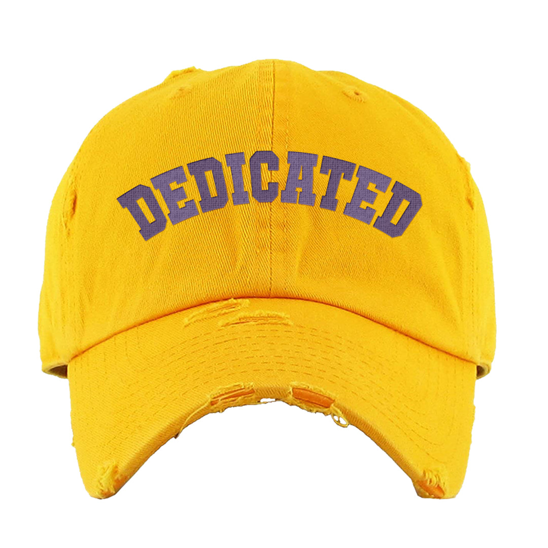Yellow Toe Mid Questions Distressed Dad Hat | Dedicated, Gold