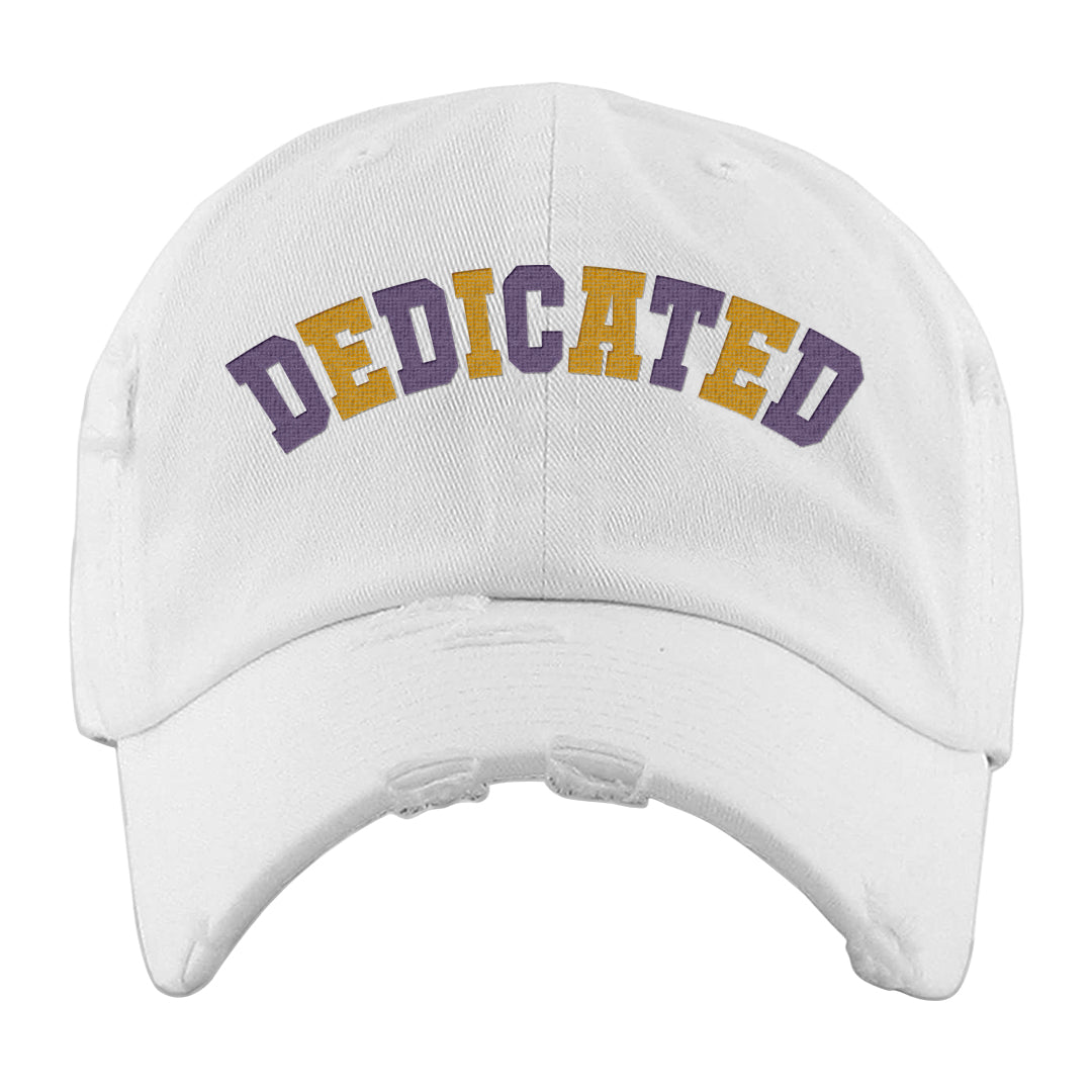 Yellow Toe Mid Questions Distressed Dad Hat | Dedicated, White