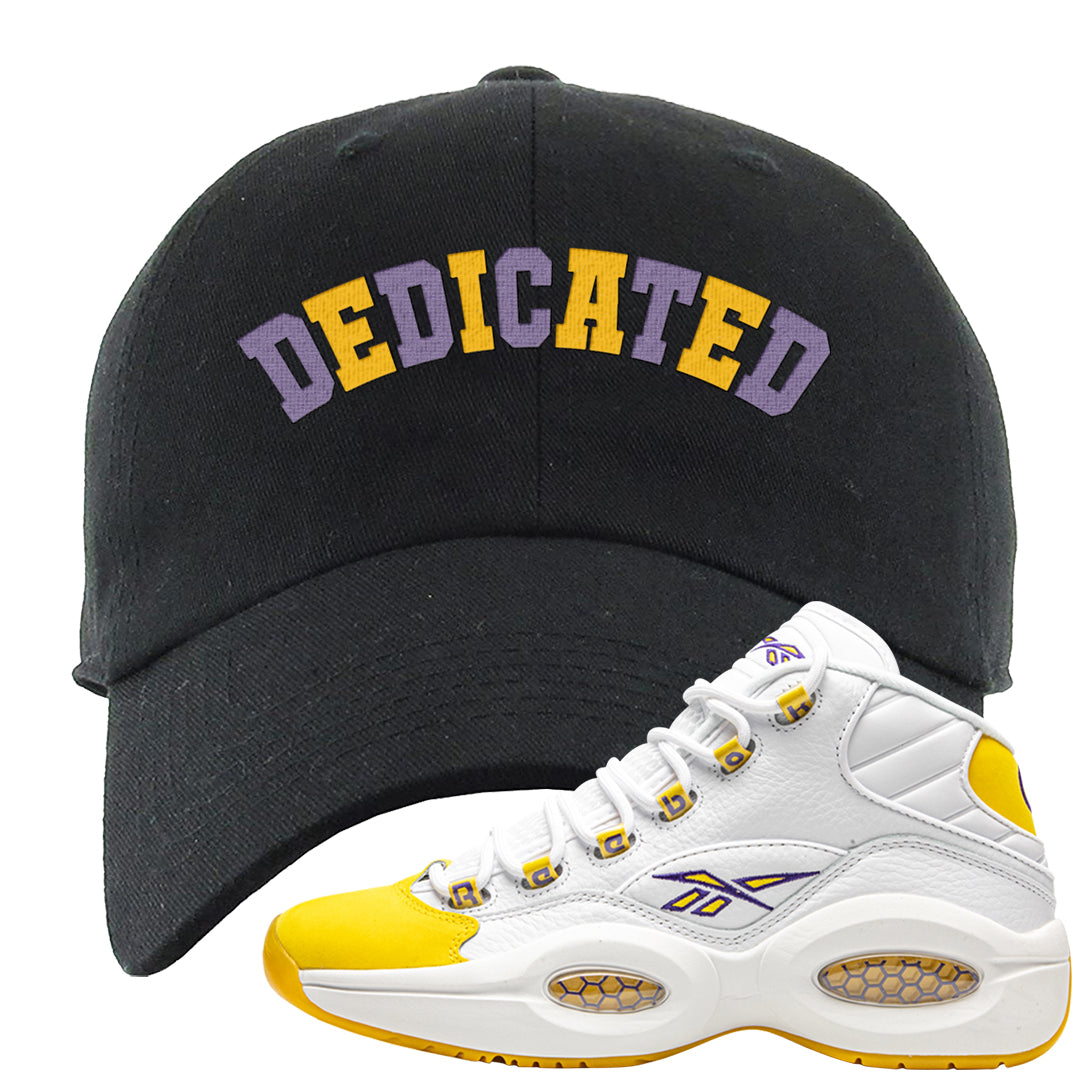 Yellow Toe Mid Questions Dad Hat | Dedicated, Black