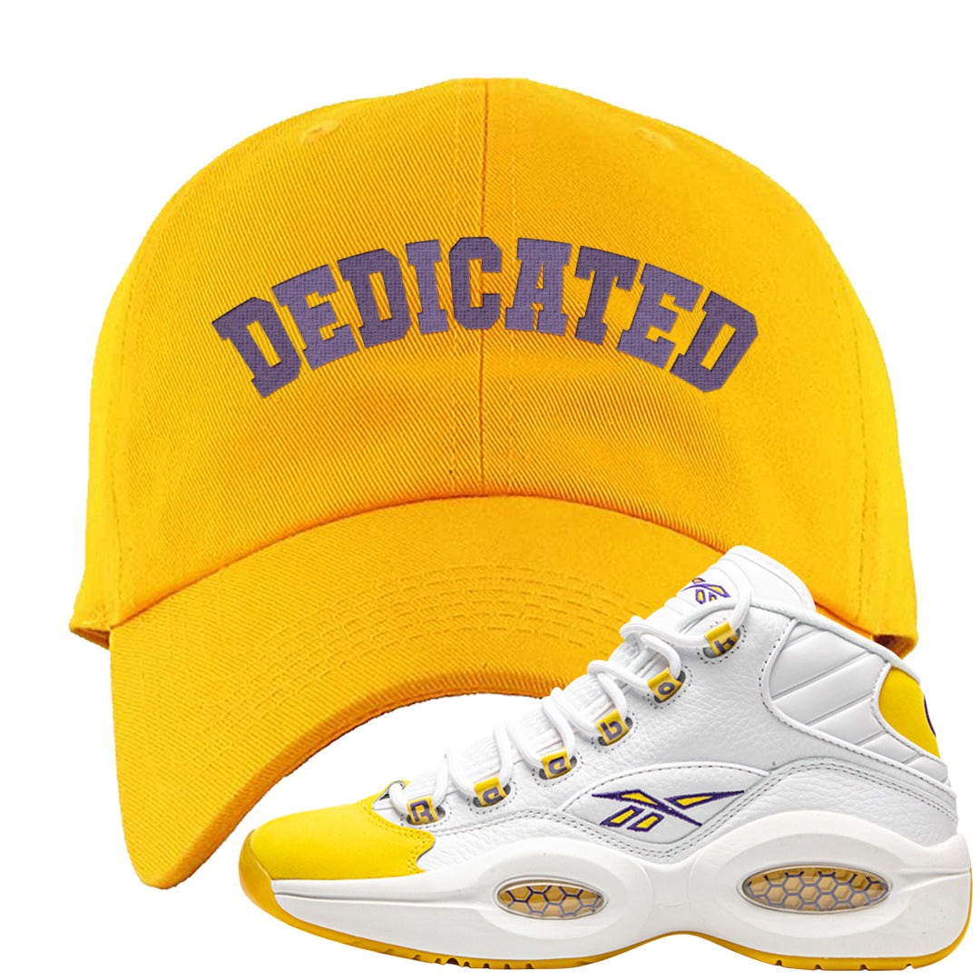 Yellow Toe Mid Questions Dad Hat | Dedicated, Gold