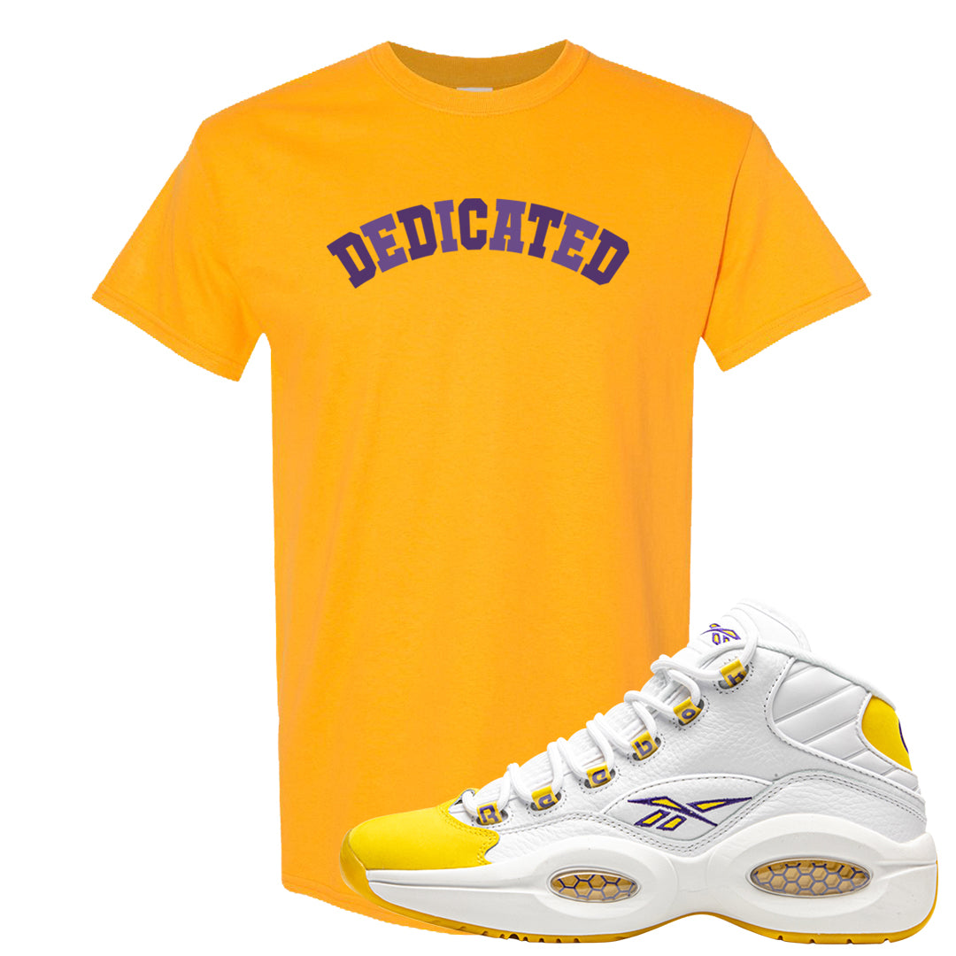 Yellow Toe Mid Questions T Shirt | Dedicated, Gold