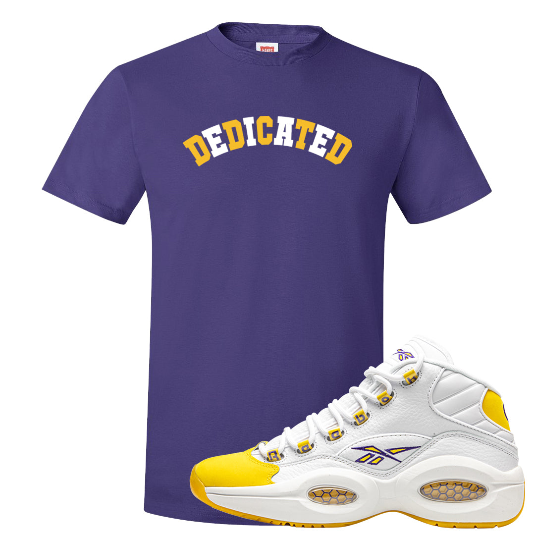 Yellow Toe Mid Questions T Shirt | Dedicated, Purple