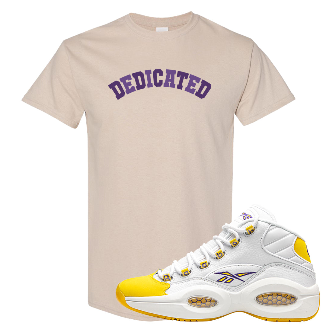 Yellow Toe Mid Questions T Shirt | Dedicated, Sand