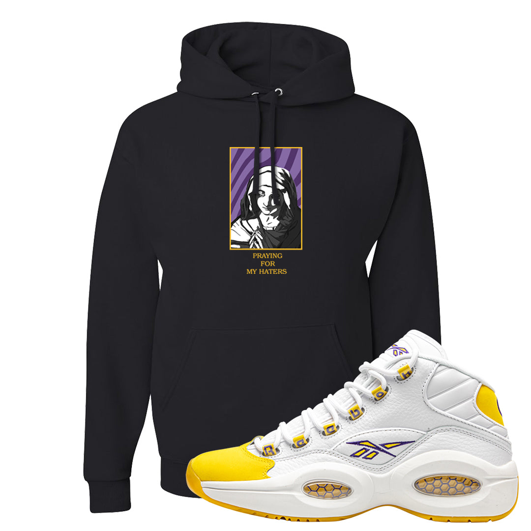 Yellow Toe Mid Questions Hoodie | God Told Me, Black