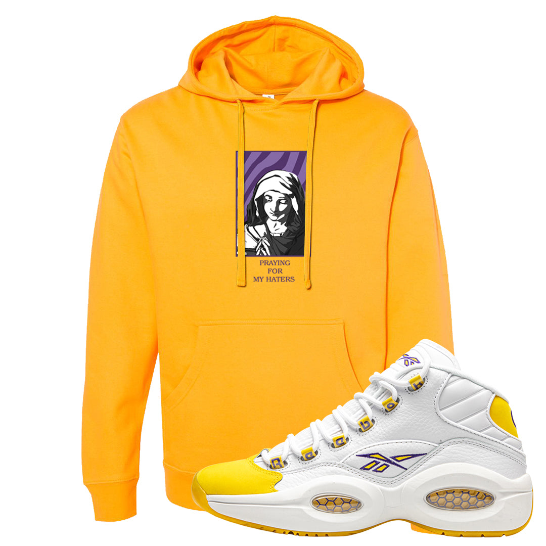 Yellow Toe Mid Questions Hoodie | God Told Me, Gold
