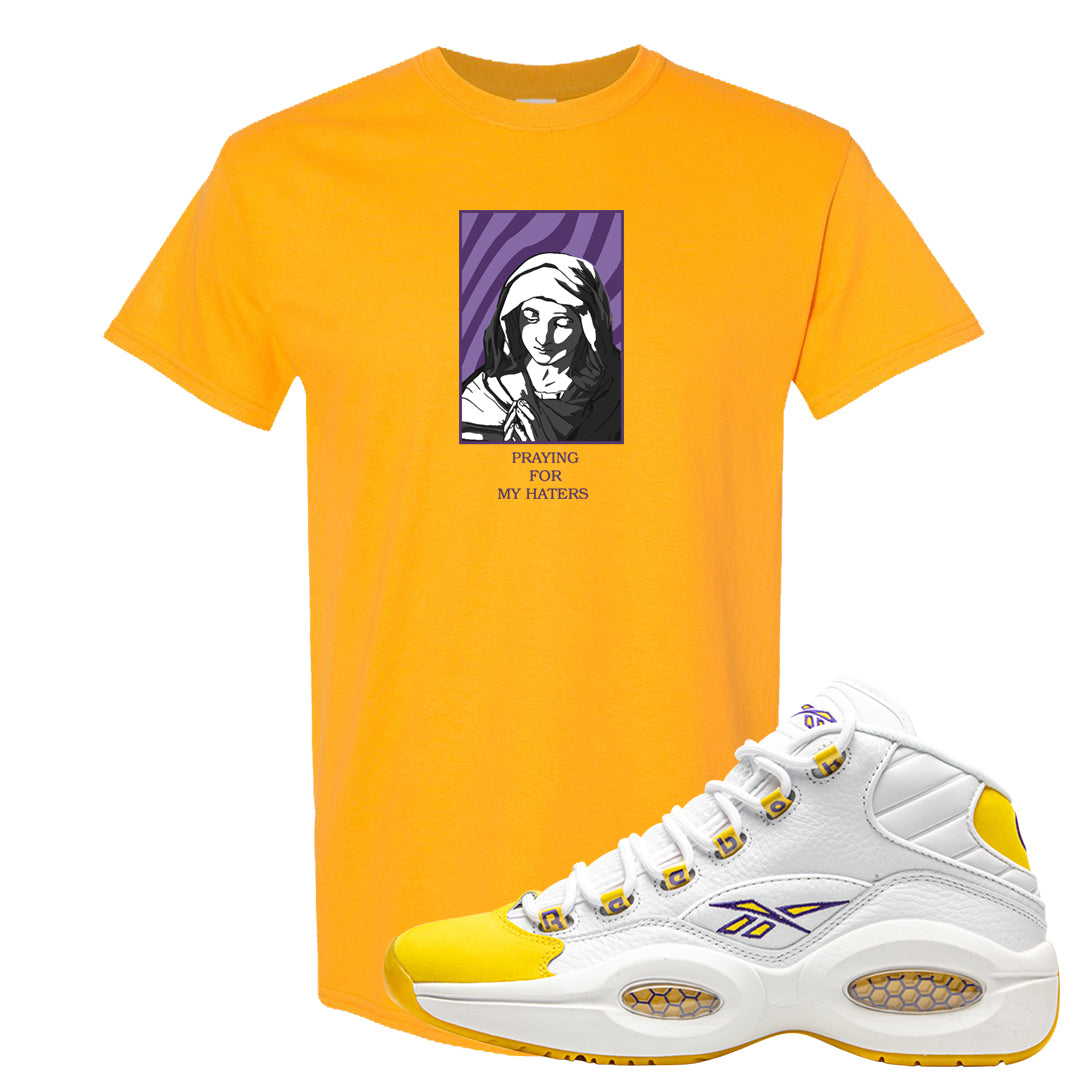 Yellow Toe Mid Questions T Shirt | God Told Me, Gold