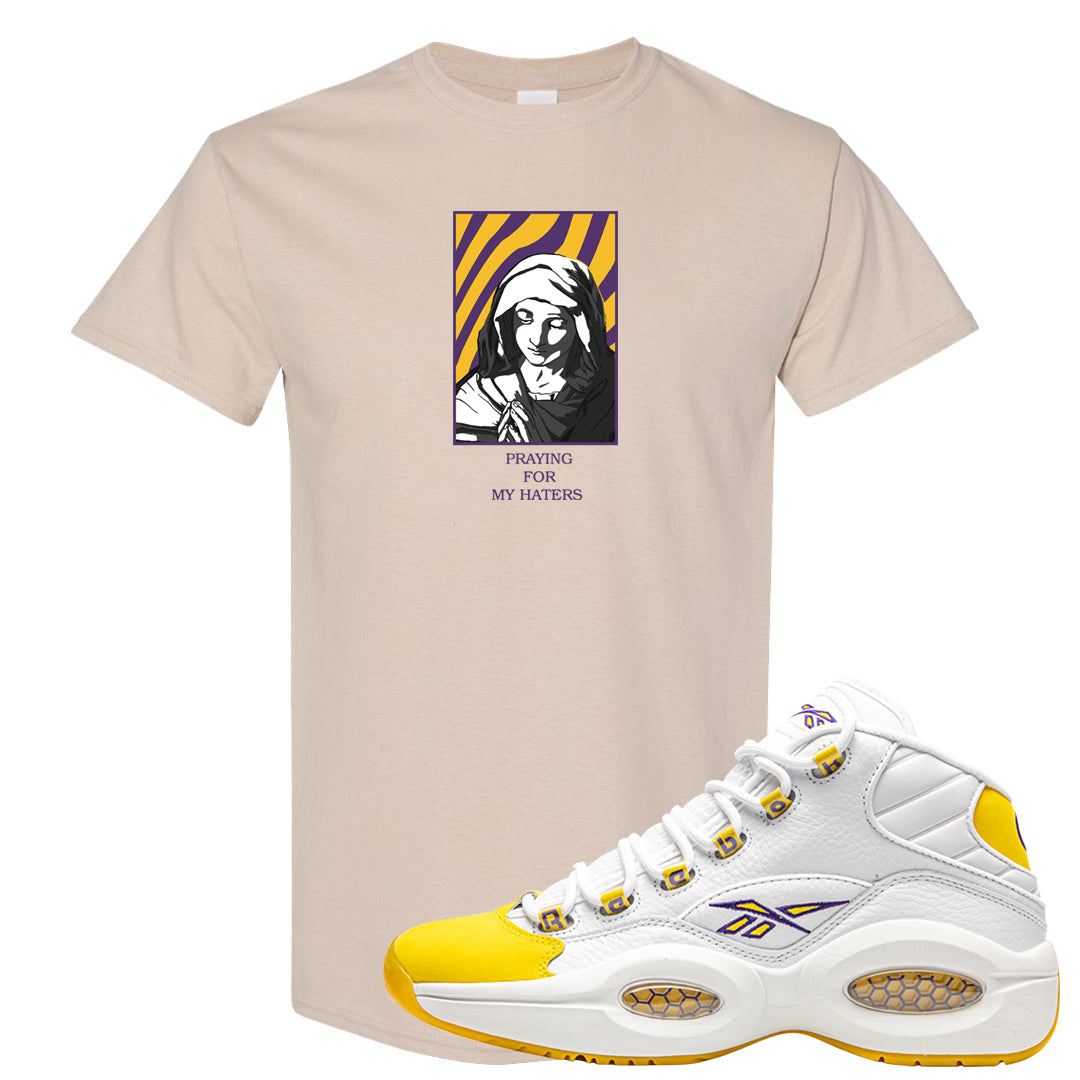 Yellow Toe Mid Questions T Shirt | God Told Me, Sand