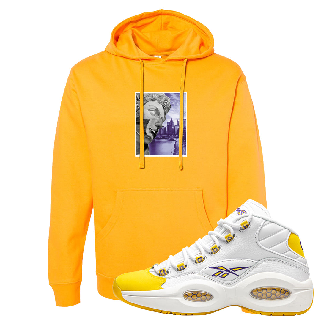 Yellow Toe Mid Questions Hoodie | Miguel, Gold