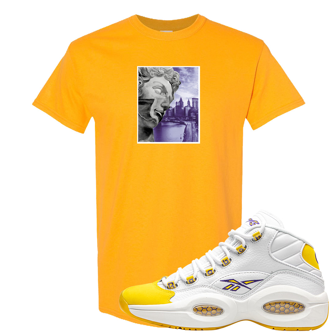 Yellow Toe Mid Questions T Shirt | Miguel, Gold