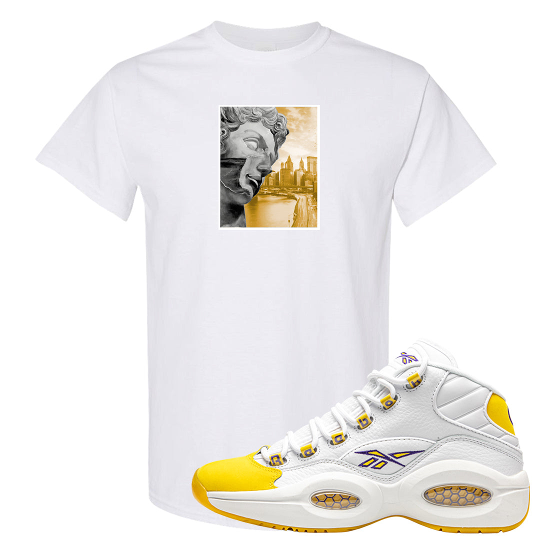 Yellow Toe Mid Questions T Shirt | Miguel, White