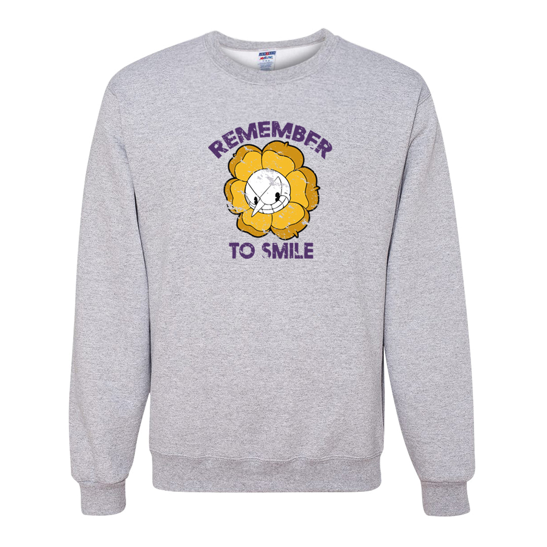 Yellow Toe Mid Questions Crewneck Sweatshirt | Remember To Smile, Ash