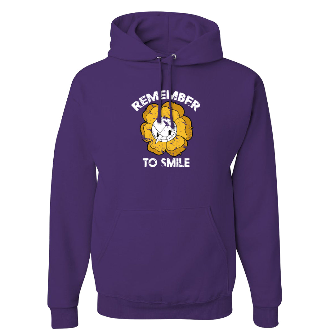 Yellow Toe Mid Questions Hoodie | Remember To Smile, Dark Purple