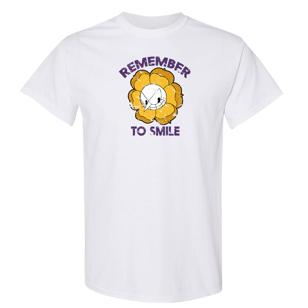Yellow Toe Mid Questions T Shirt | Remember To Smile, White