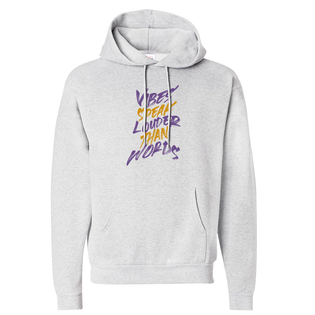 Yellow Toe Mid Questions Hoodie | Vibes Speak Louder Than Words, Ash