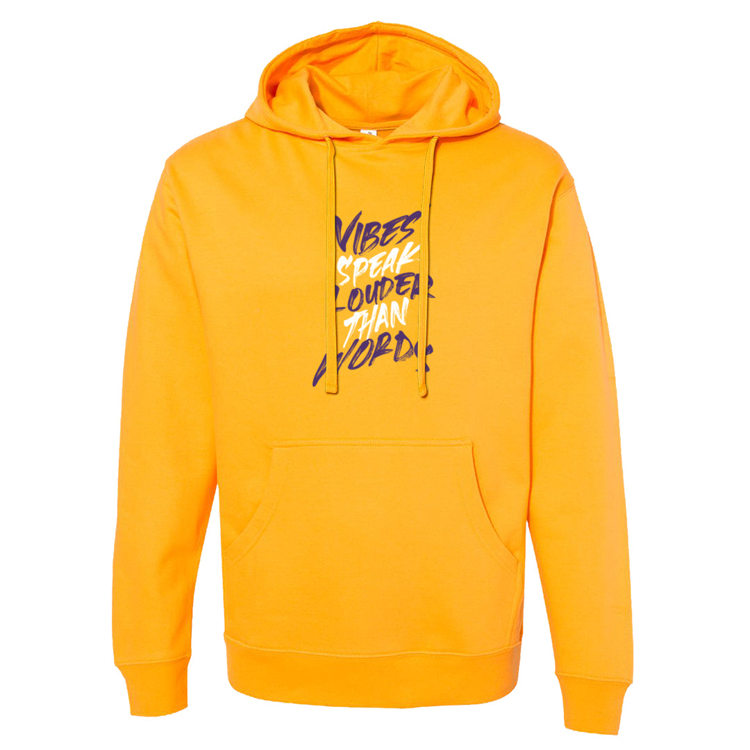 Yellow Toe Mid Questions Hoodie | Vibes Speak Louder Than Words, Gold