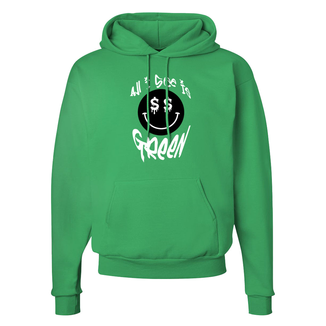 White Green High Dunks Hoodie | All I See Is Green, Kelly Green