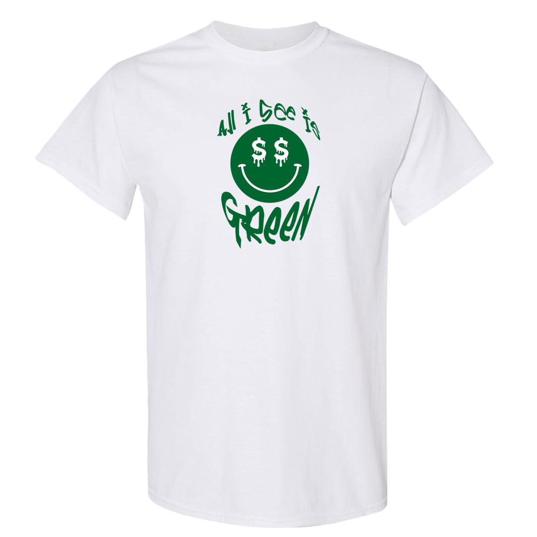 White Green High Dunks T Shirt | All I See Is Green, White