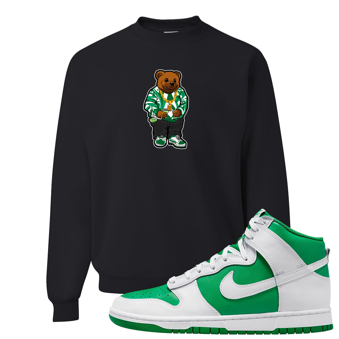 White Green High Dunks Crewneck Sweatshirt | Sweater Bear, Black