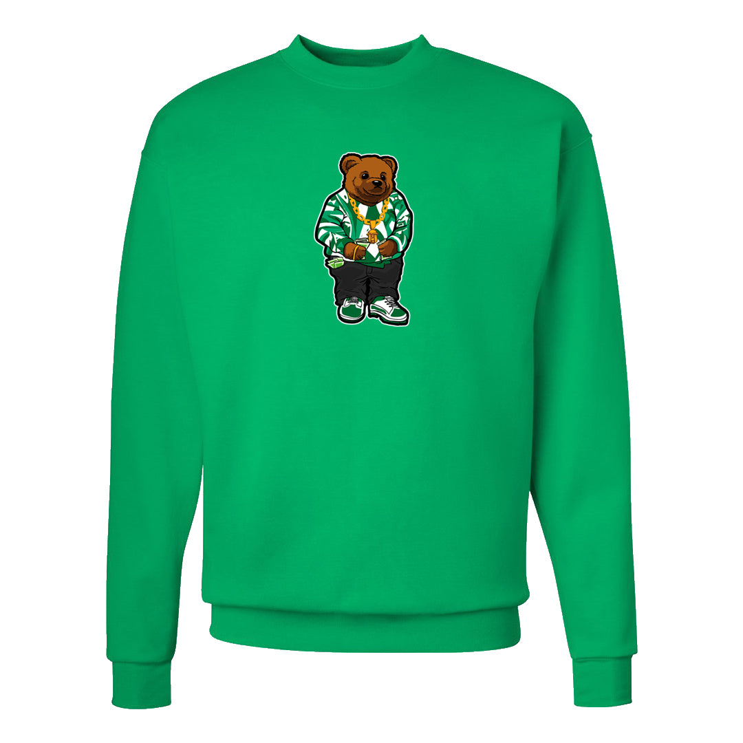 White Green High Dunks Crewneck Sweatshirt | Sweater Bear, Kelly Green
