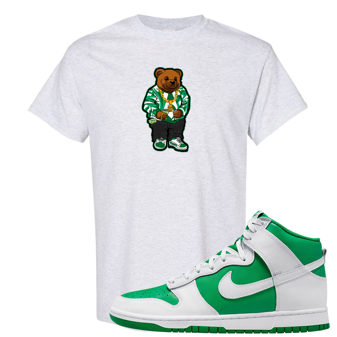 White Green High Dunks T Shirt | Sweater Bear, Ash