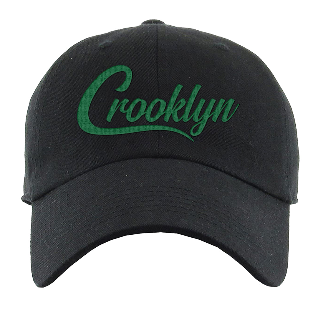 White Green High Dunks Dad Hat | Crooklyn, Black