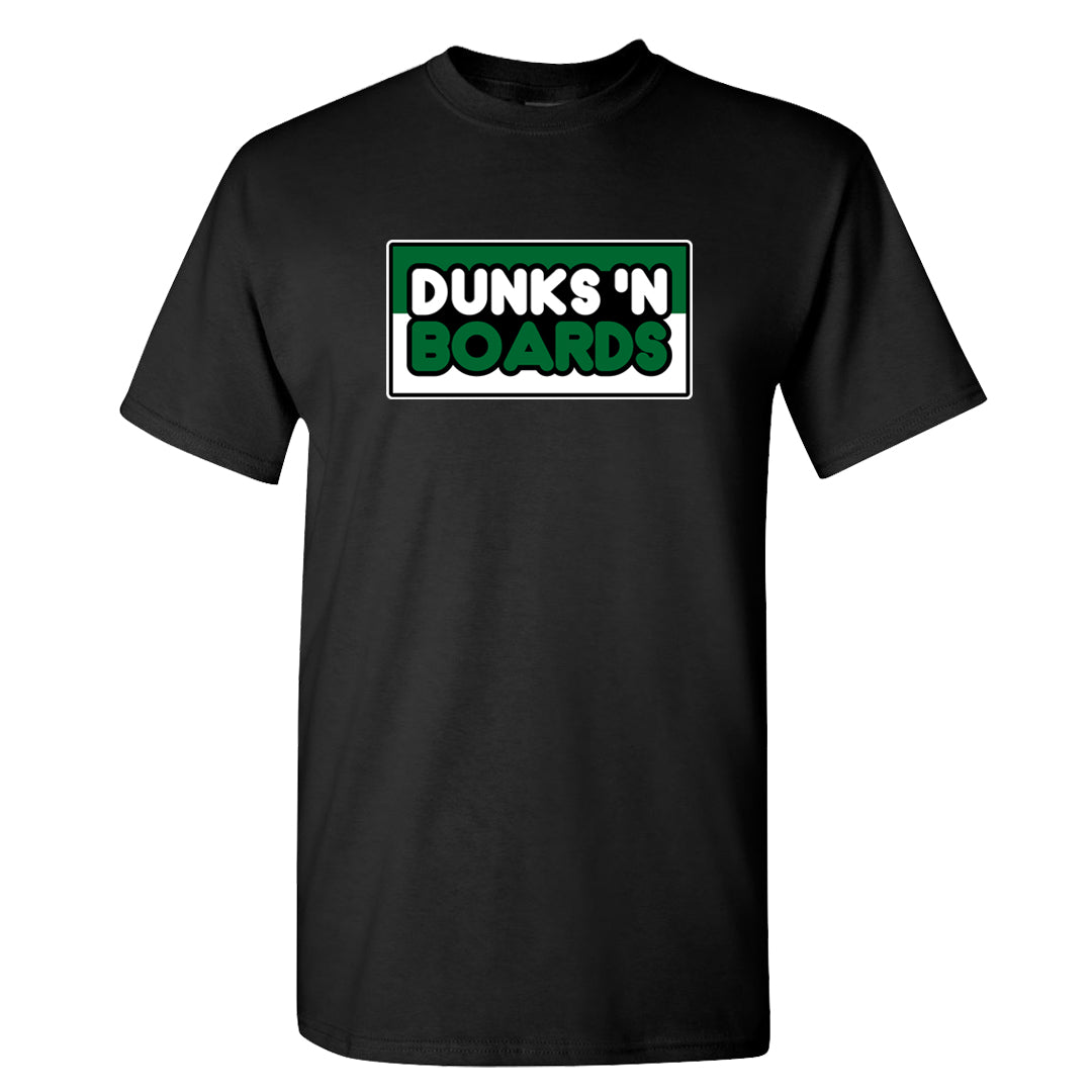 White Green High Dunks T Shirt | Dunks N Boards, Black
