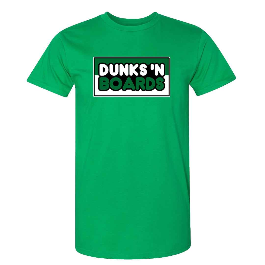 White Green High Dunks T Shirt | Dunks N Boards, Kelly Green