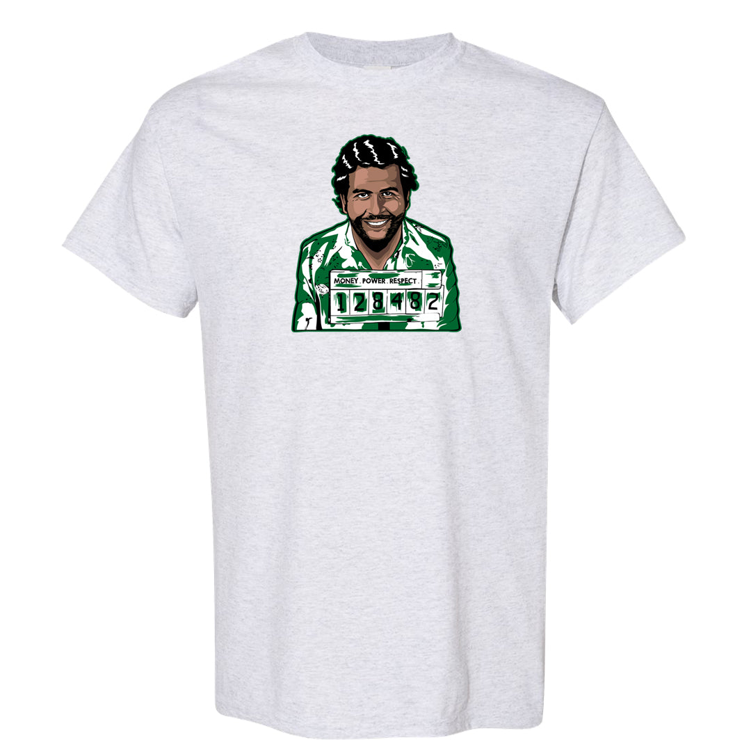 White Green High Dunks T Shirt | Escobar Illustration, Ash