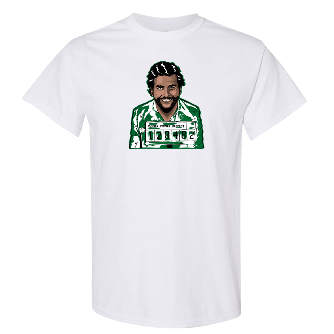White Green High Dunks T Shirt | Escobar Illustration, White